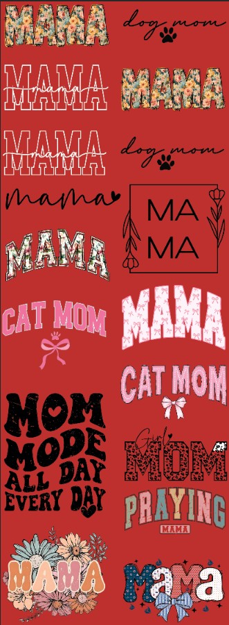 Mom 60 inch Premade gang sheet