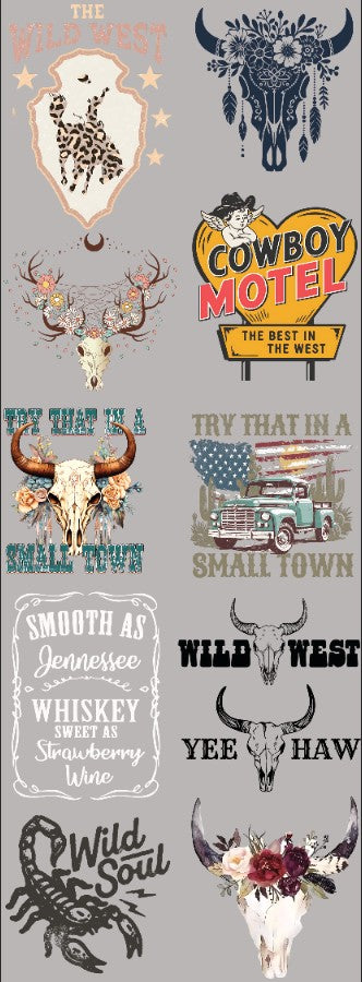 Western-2 60 inch Premade gang sheet