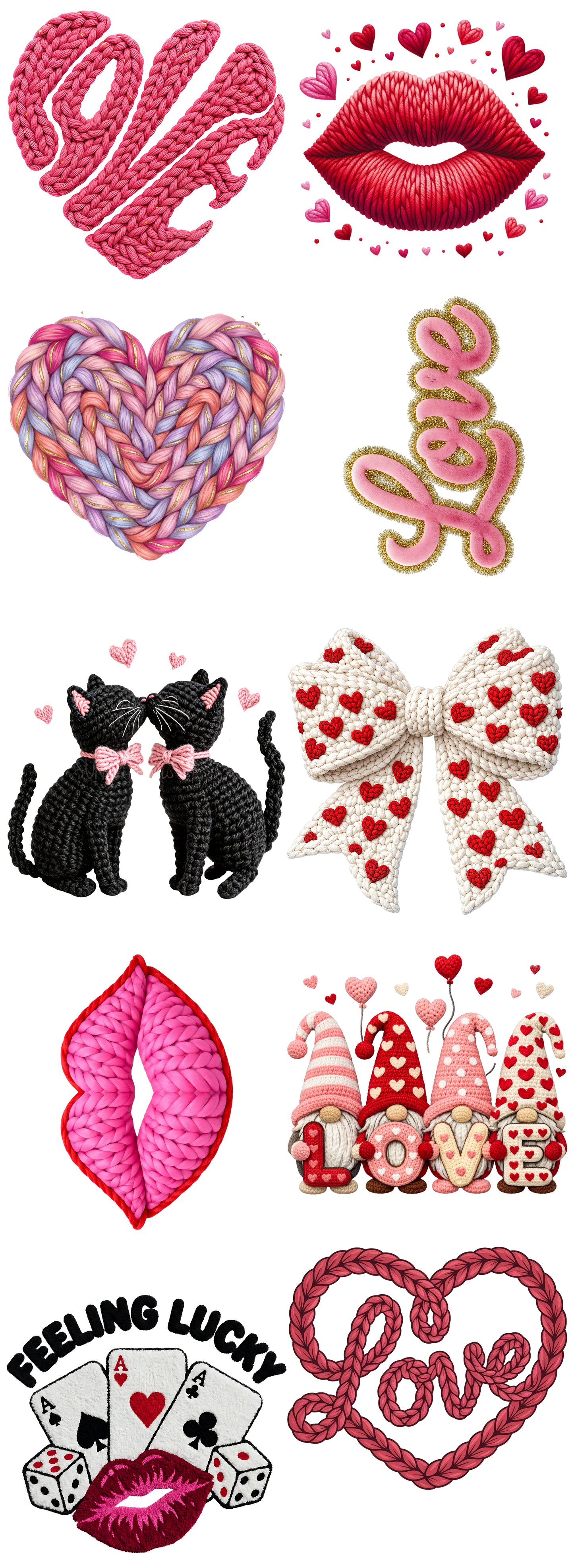 Valentine's Day Crochet 1 Gangsheet