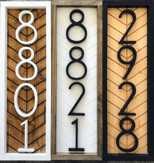 Address wooden sign 2